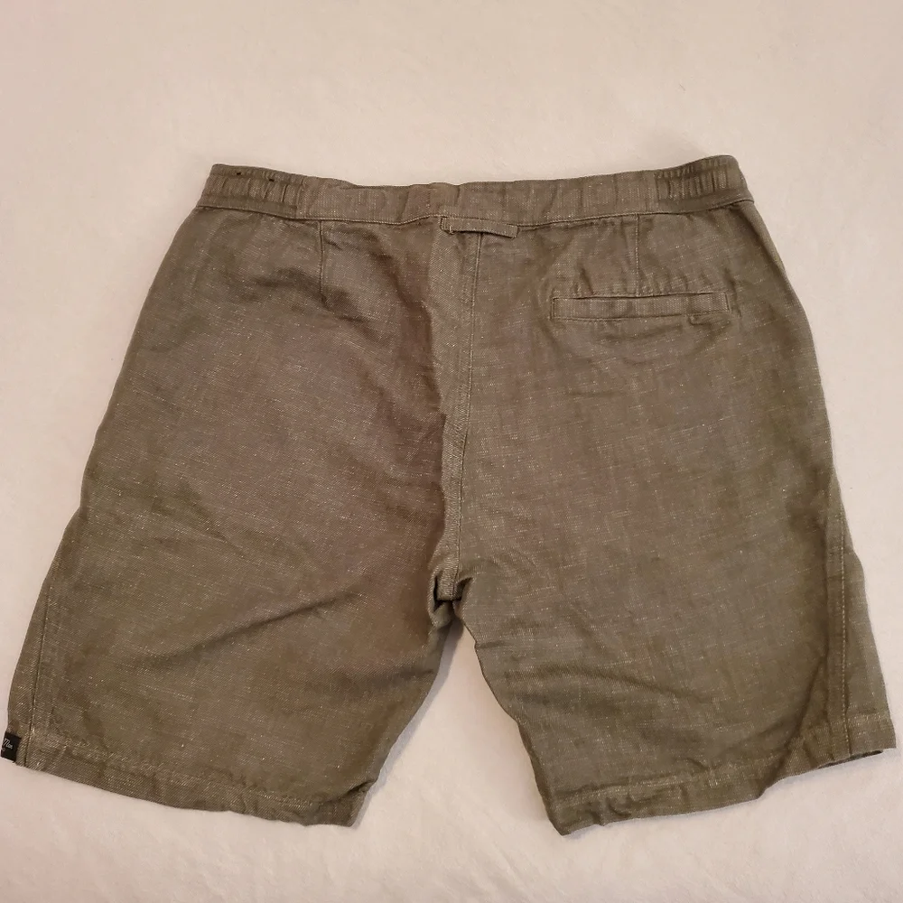 GOOD MAN BRAND‎ Army Green Linen Blend Flat Front Chino Shorts Men's Size L